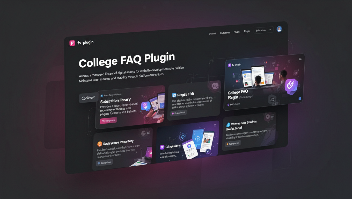 Preview of College FAQ Plugin