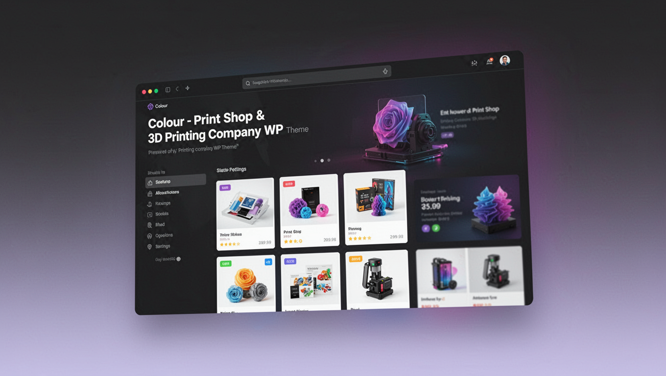 Preview of Colour - Print Shop & 3D Printing Company WP Theme