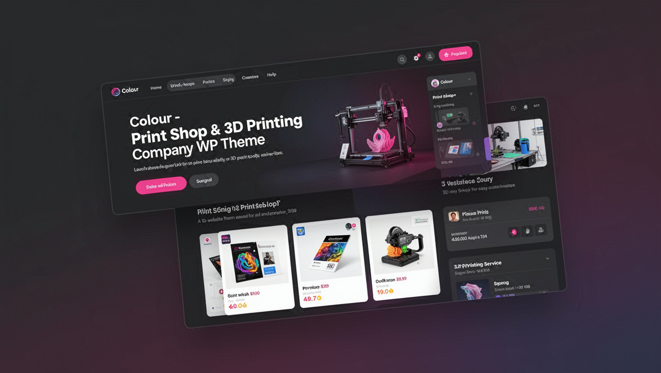 Preview of Colour - Print Shop & 3D Printing Company WP Theme