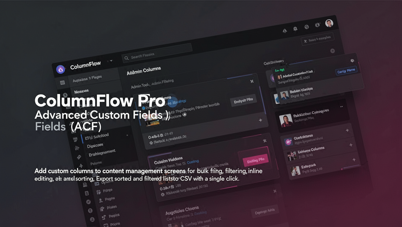Preview of ColumnFlow Pro - Advanced Custom Fields (ACF)