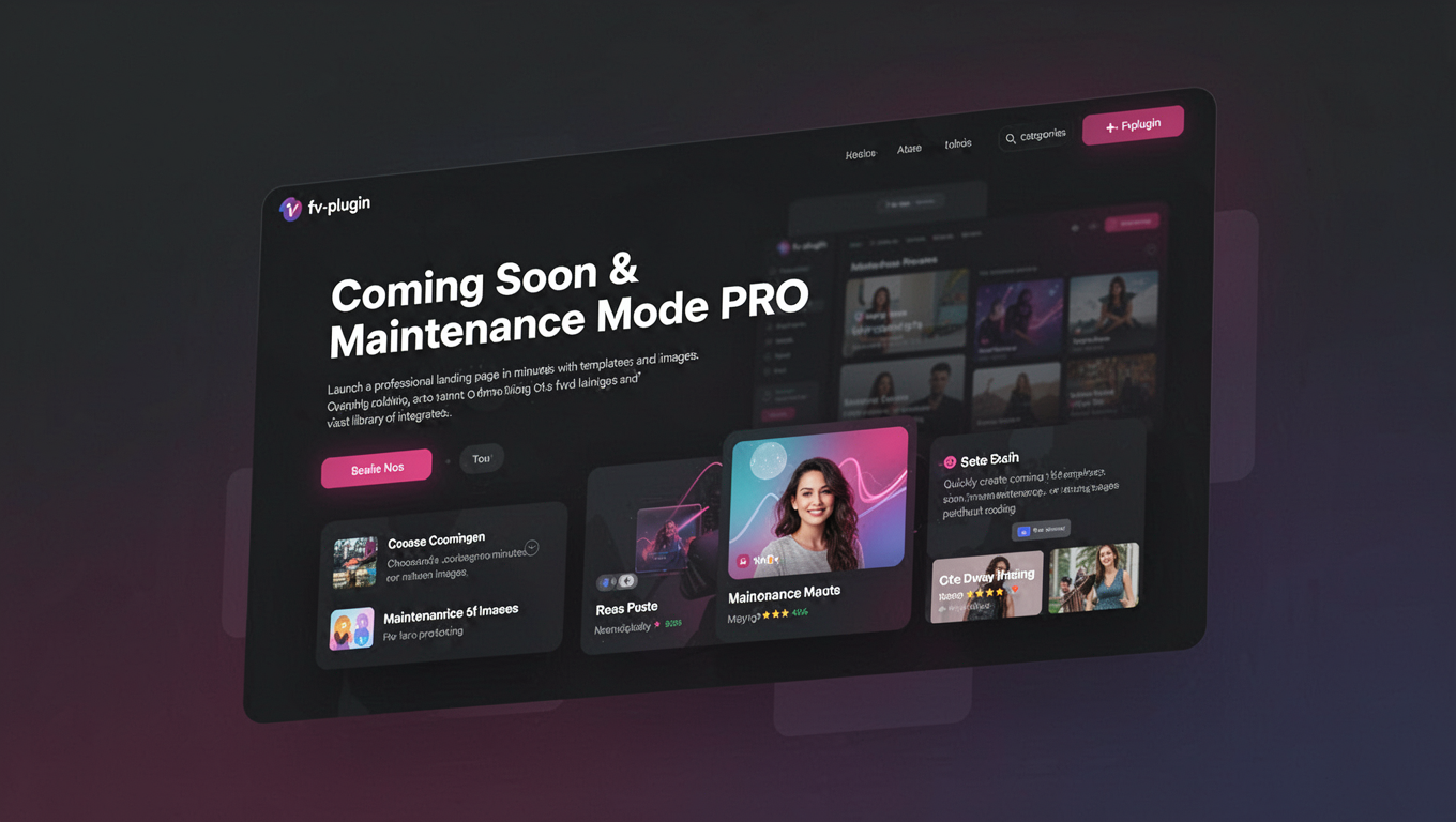Preview of Coming Soon & Maintenance Mode PRO