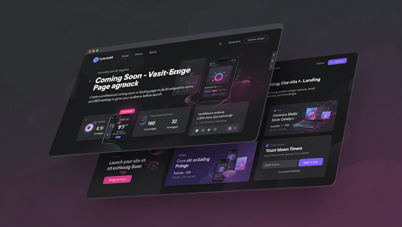 Preview of Coming Soon - Landing Page Pack