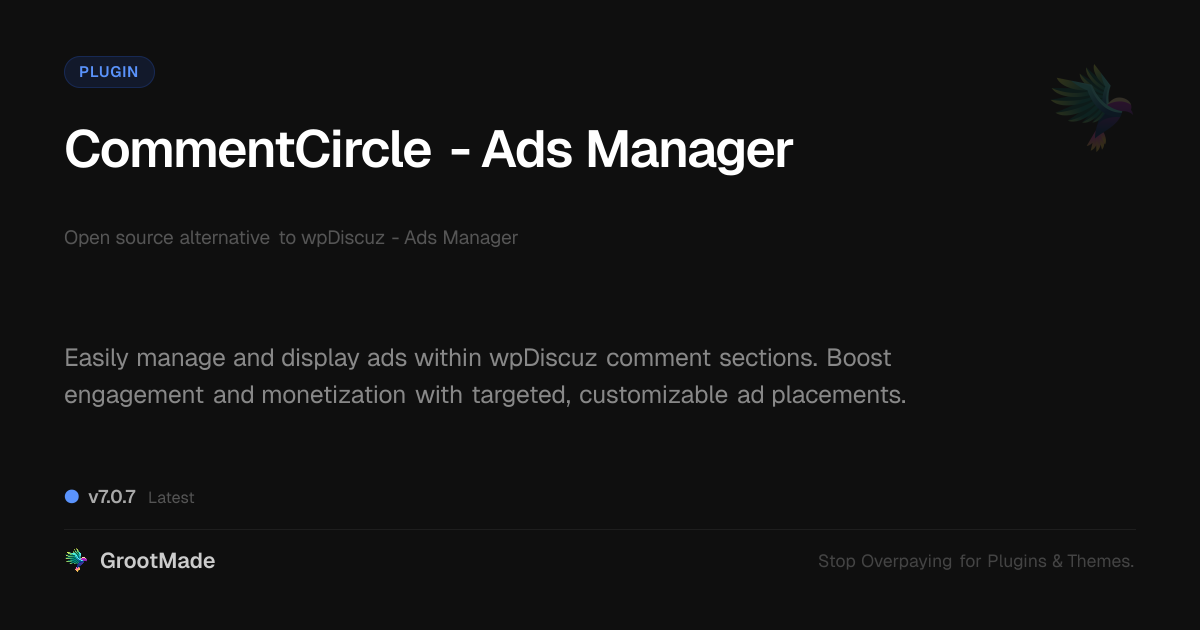 Preview of CommentCircle - Ads Manager