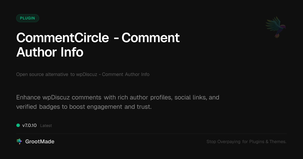 Preview of CommentCircle - Comment Author Info