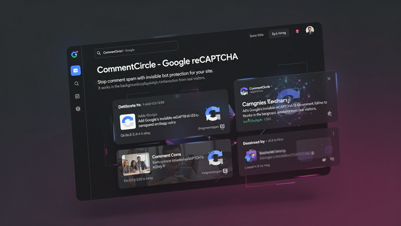 Preview of CommentCircle - Google reCAPTCHA