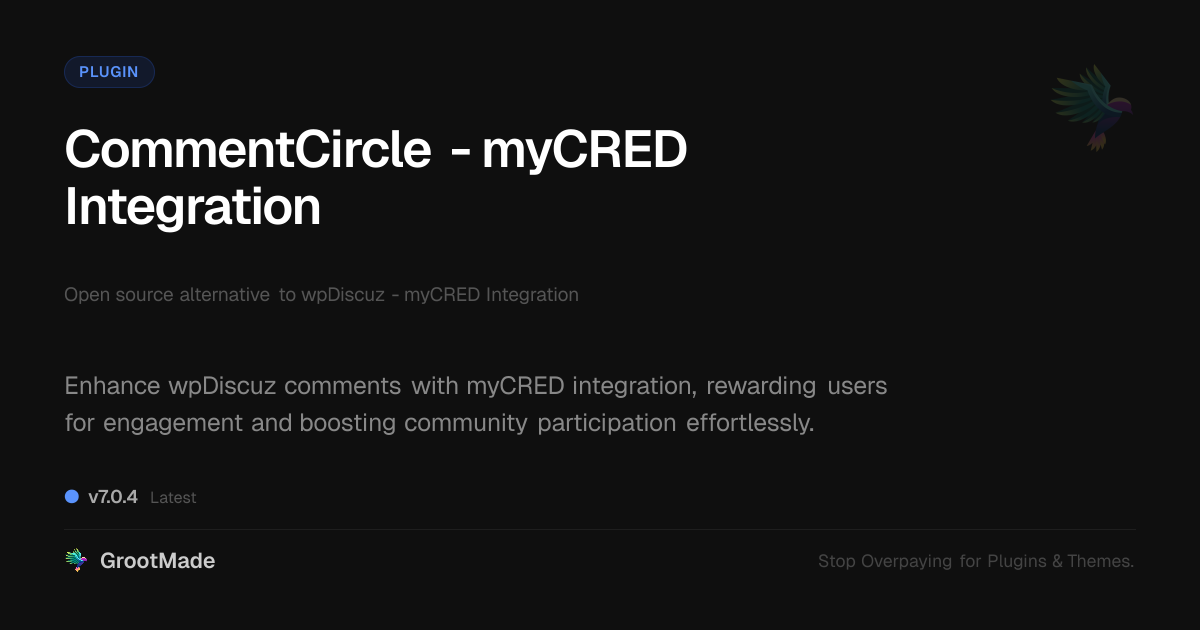 Preview of CommentCircle - myCRED Integration