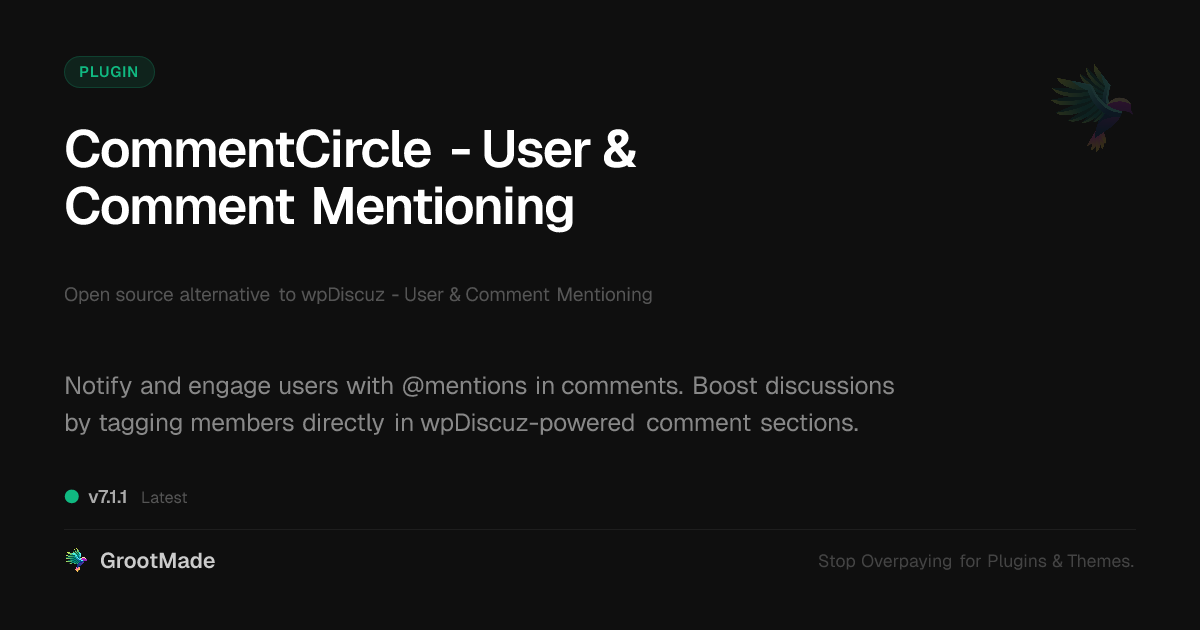 Preview of CommentCircle - User & Comment Mentioning