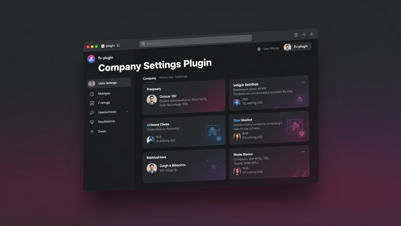 Preview of Company Settings Plugin