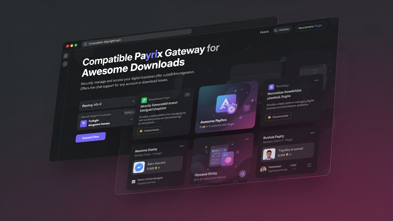 Preview of Compatible Payrix Gateway for Awesome Downloads