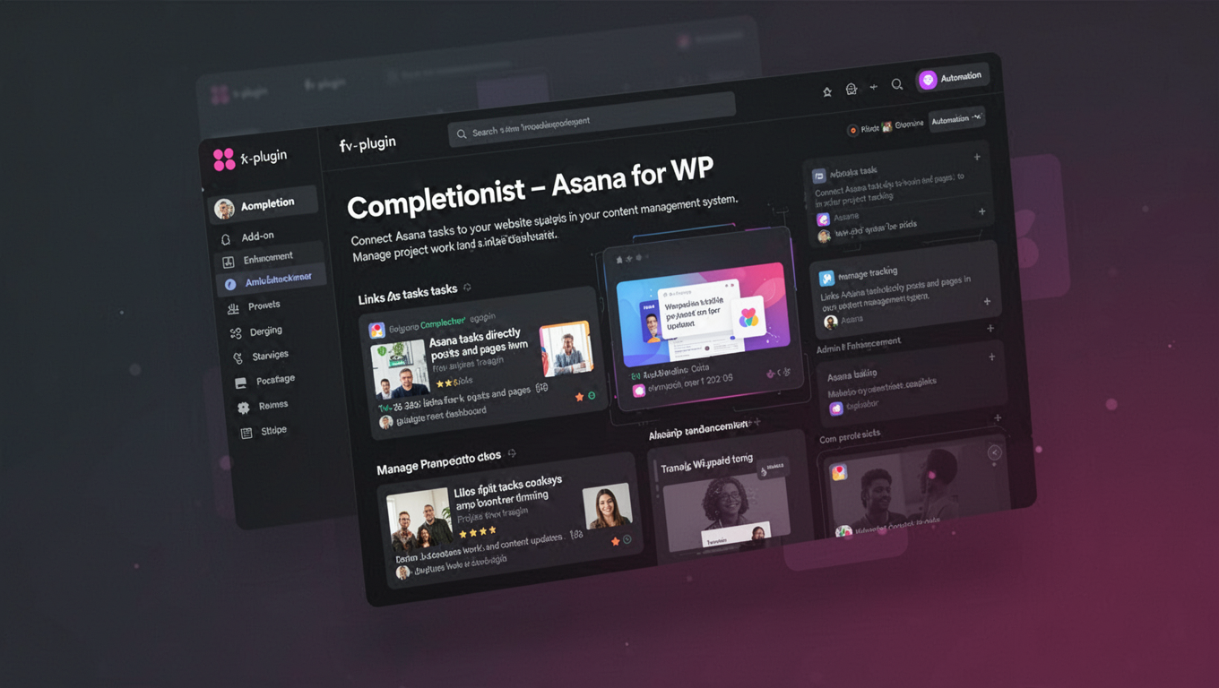 Preview of Completionist – Asana for WP