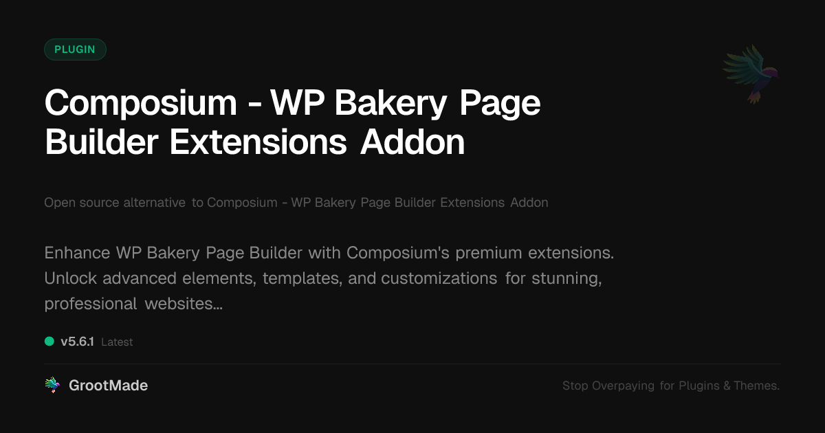 Preview of Composium - WP Bakery Page Builder Extensions Addon