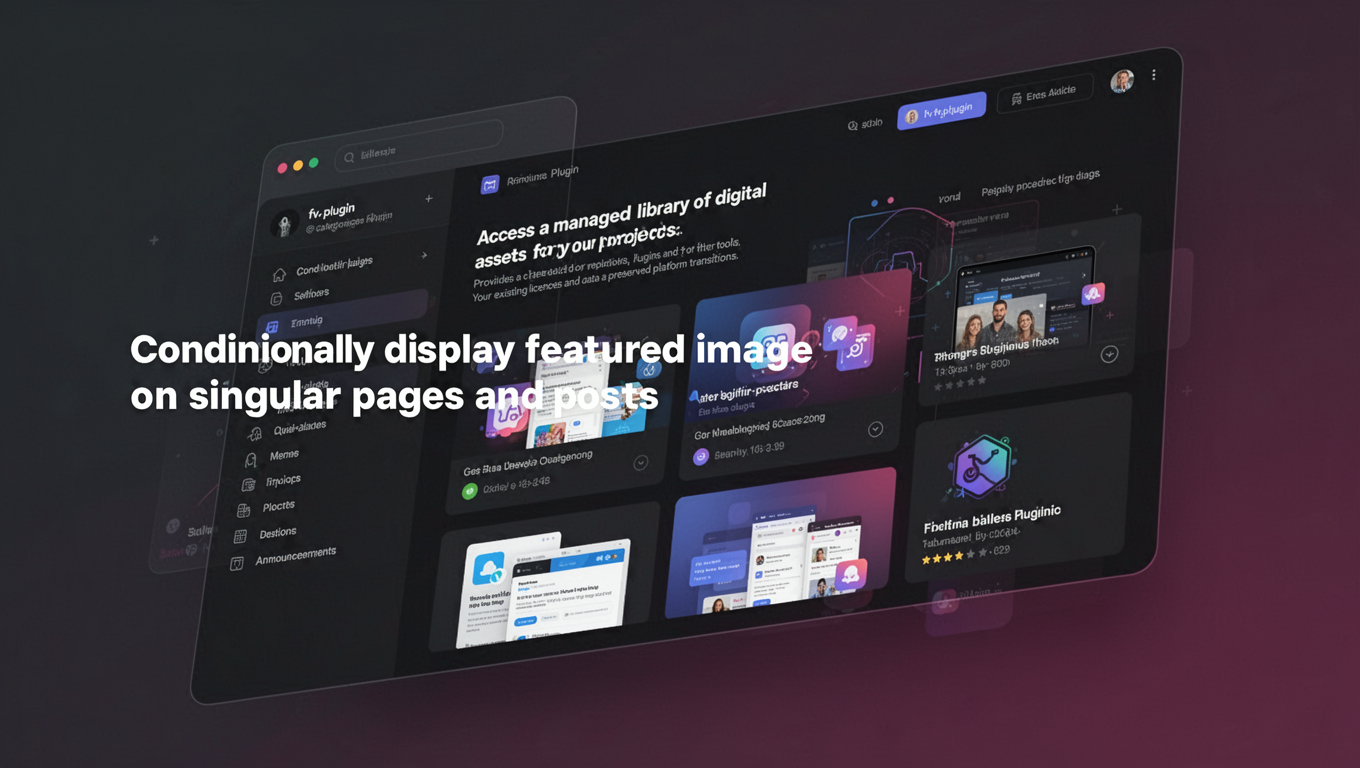Preview of Conditionally display featured image on singular pages and posts