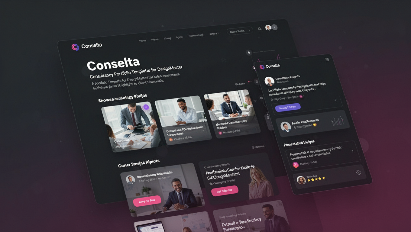 Preview of Conselta - Consultancy Portfolio Template for DesignMaster