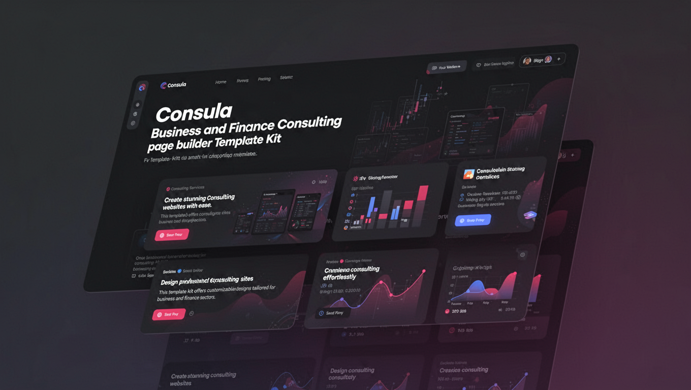 Preview of Consula - Business and Finance Consulting Elementor Template Kit
