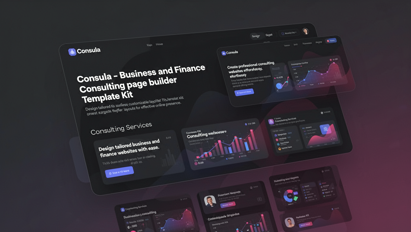 Preview of Consula - Business and Finance Consulting Elementor Template Kit
