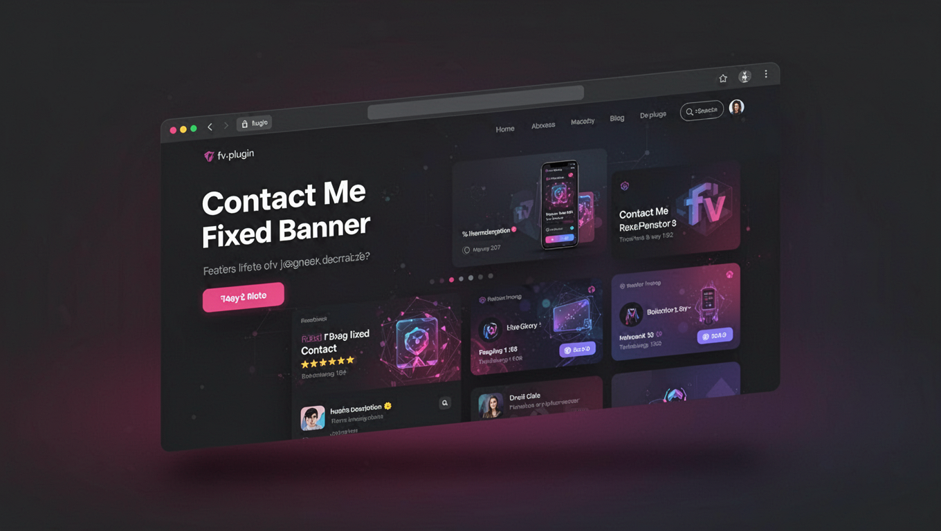 Preview of Contact Me Fixed Banner