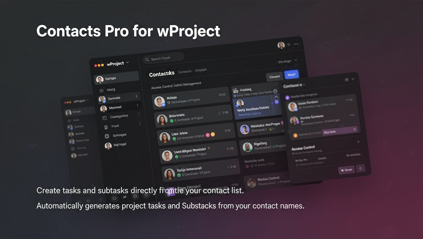 Preview of Contacts Pro for wProject