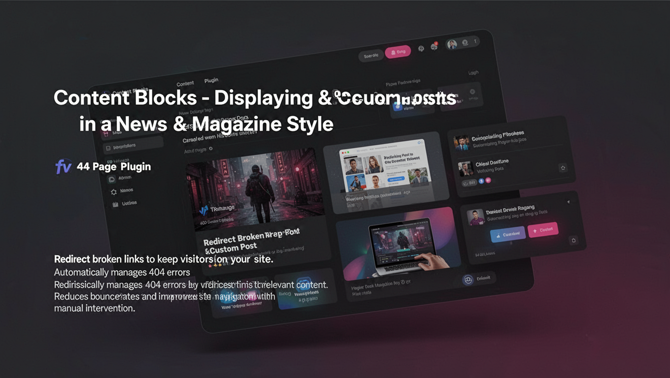 Preview of Content Blocks - Displaying Post & Custom Post in a News & Magazine Style