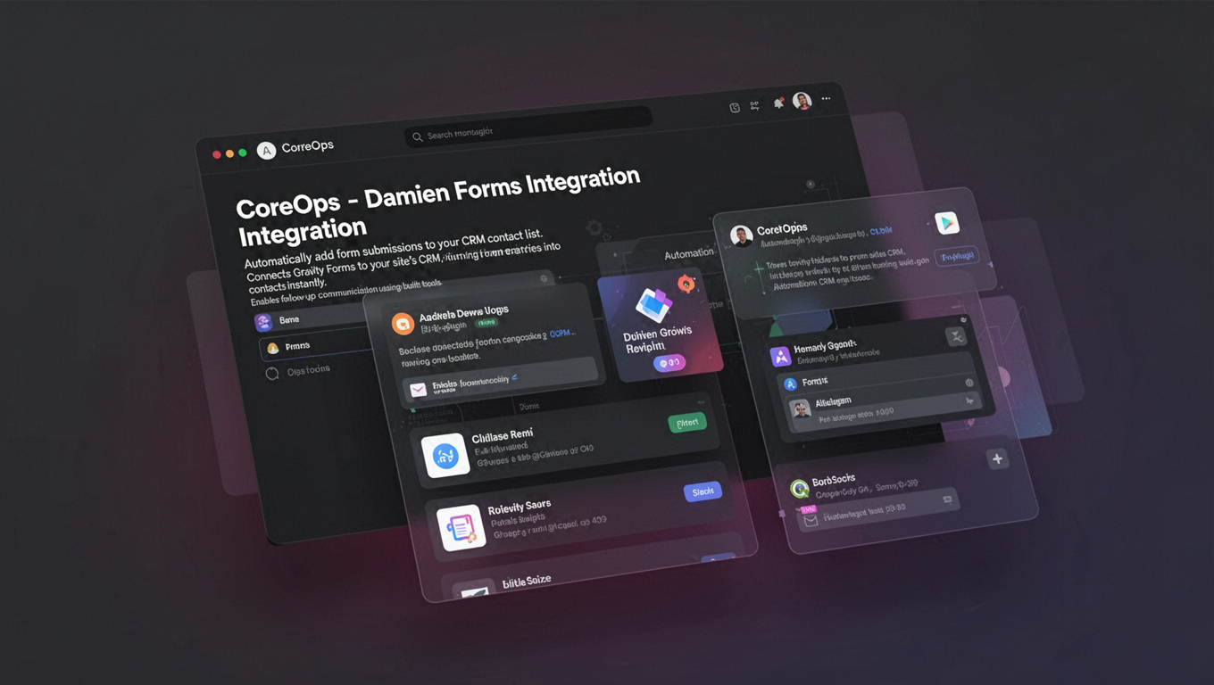 Preview of CoreOps - Damien Forms Integration