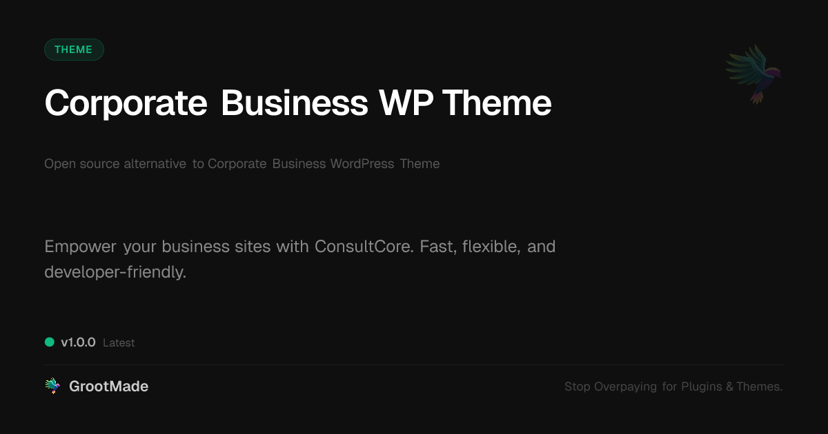 Preview of Corporate Business WP Theme