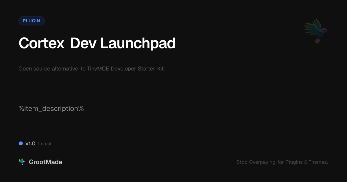Preview of Cortex Dev Launchpad