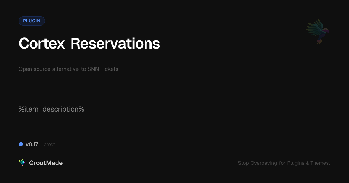 Preview of Cortex Reservations