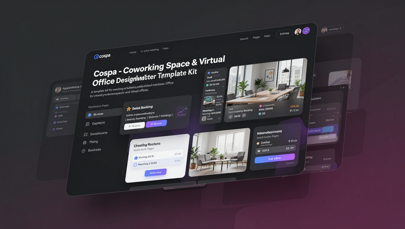Preview of Cospa - Coworking Space & Virtual Office DesignMaster Template Kit