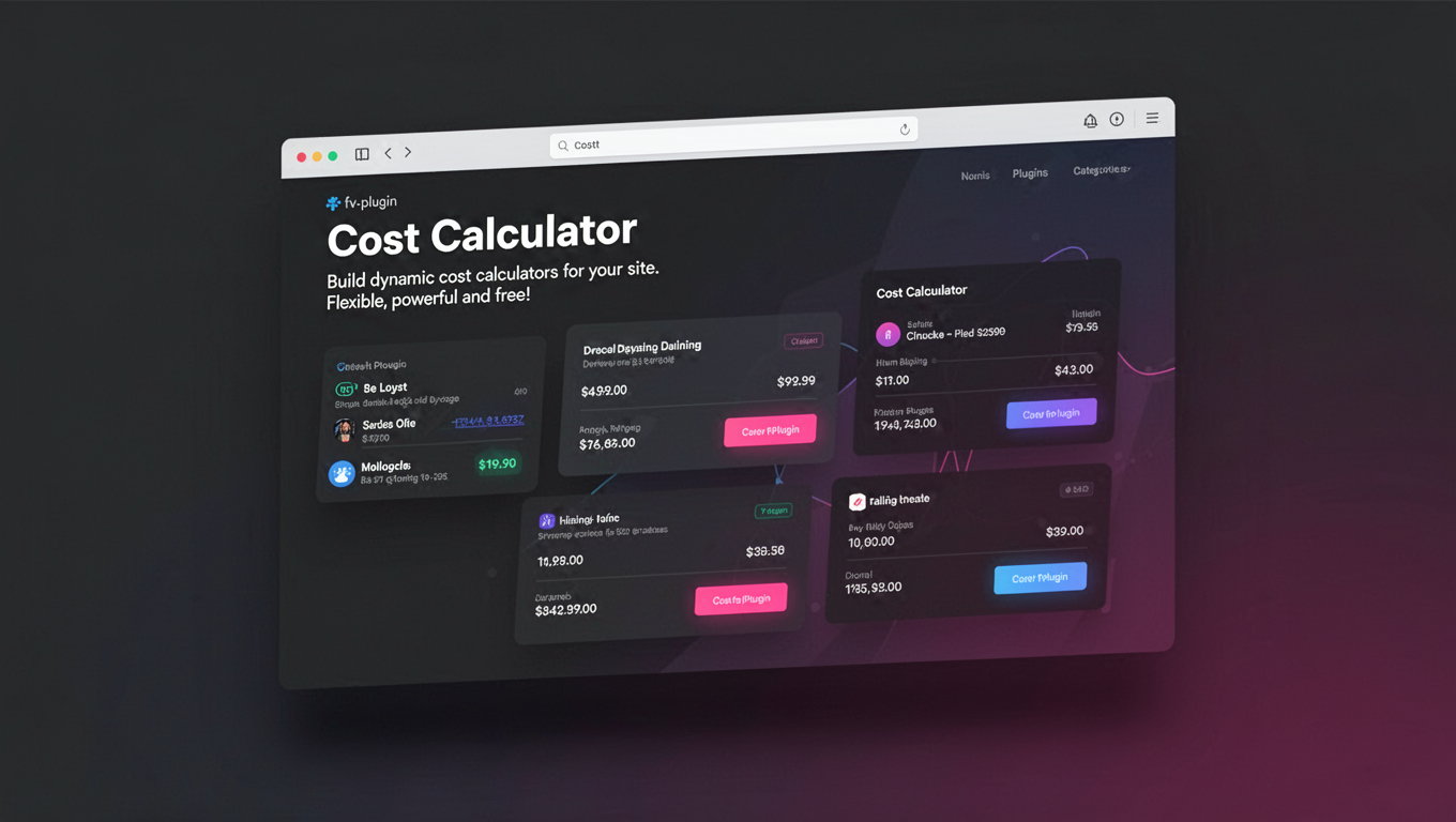 Preview of Cost Calculator