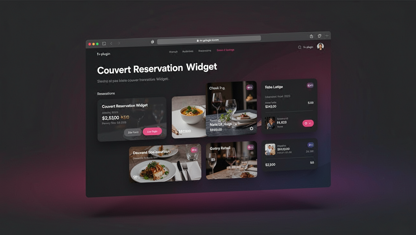 Preview of Couvert Reservation Widget