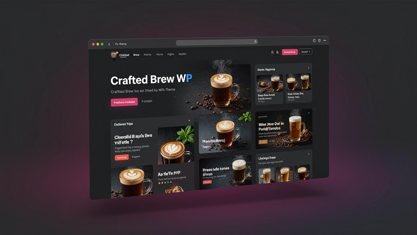 Preview of Crafted Brew WP Theme