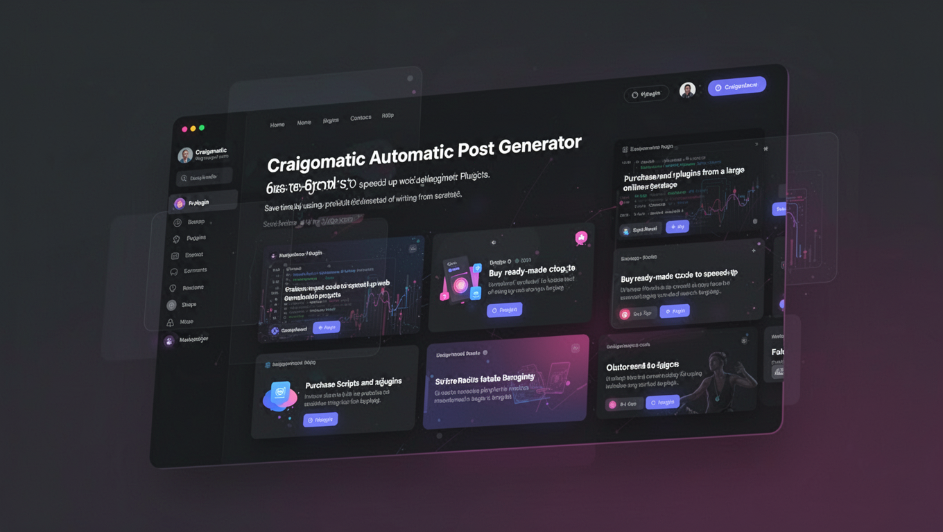 Preview of Craigomatic Automatic Post Generator Plugin