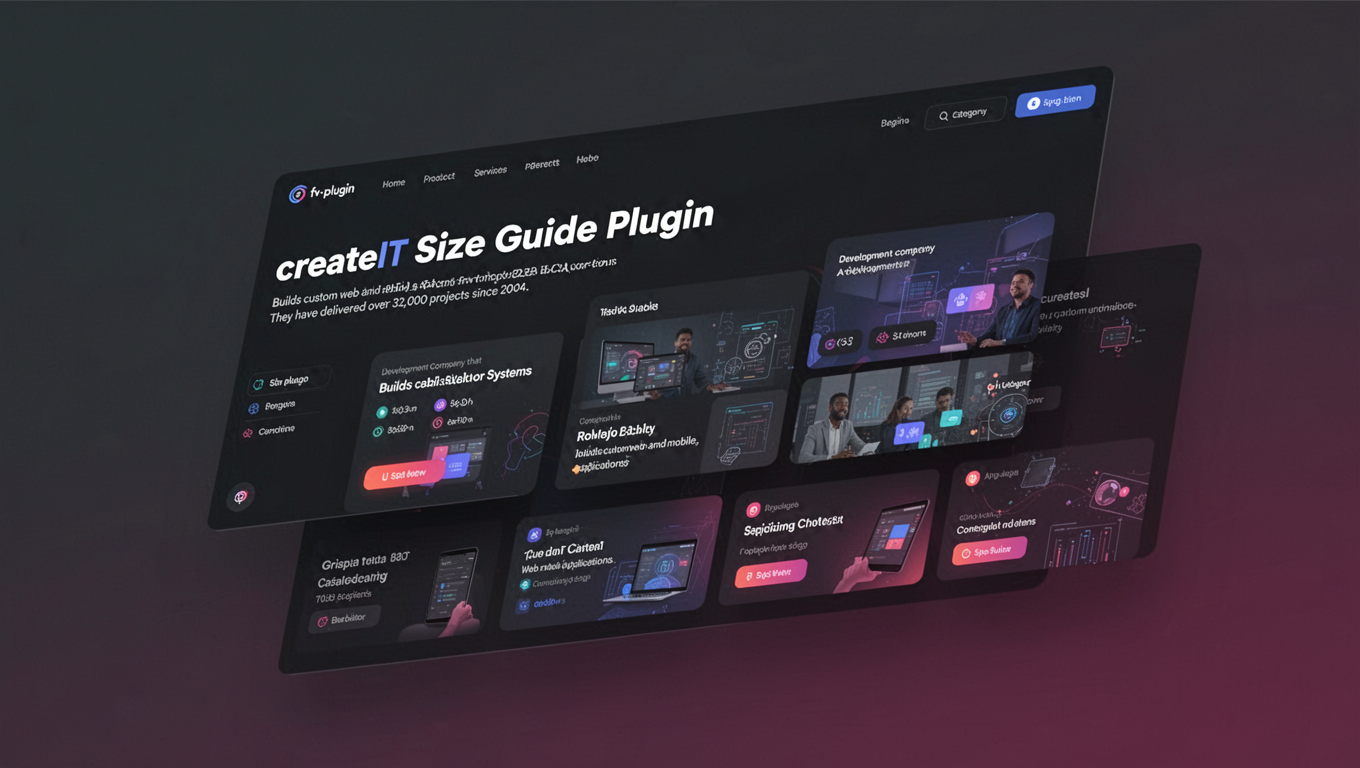 Preview of createIT Size Guide Plugin