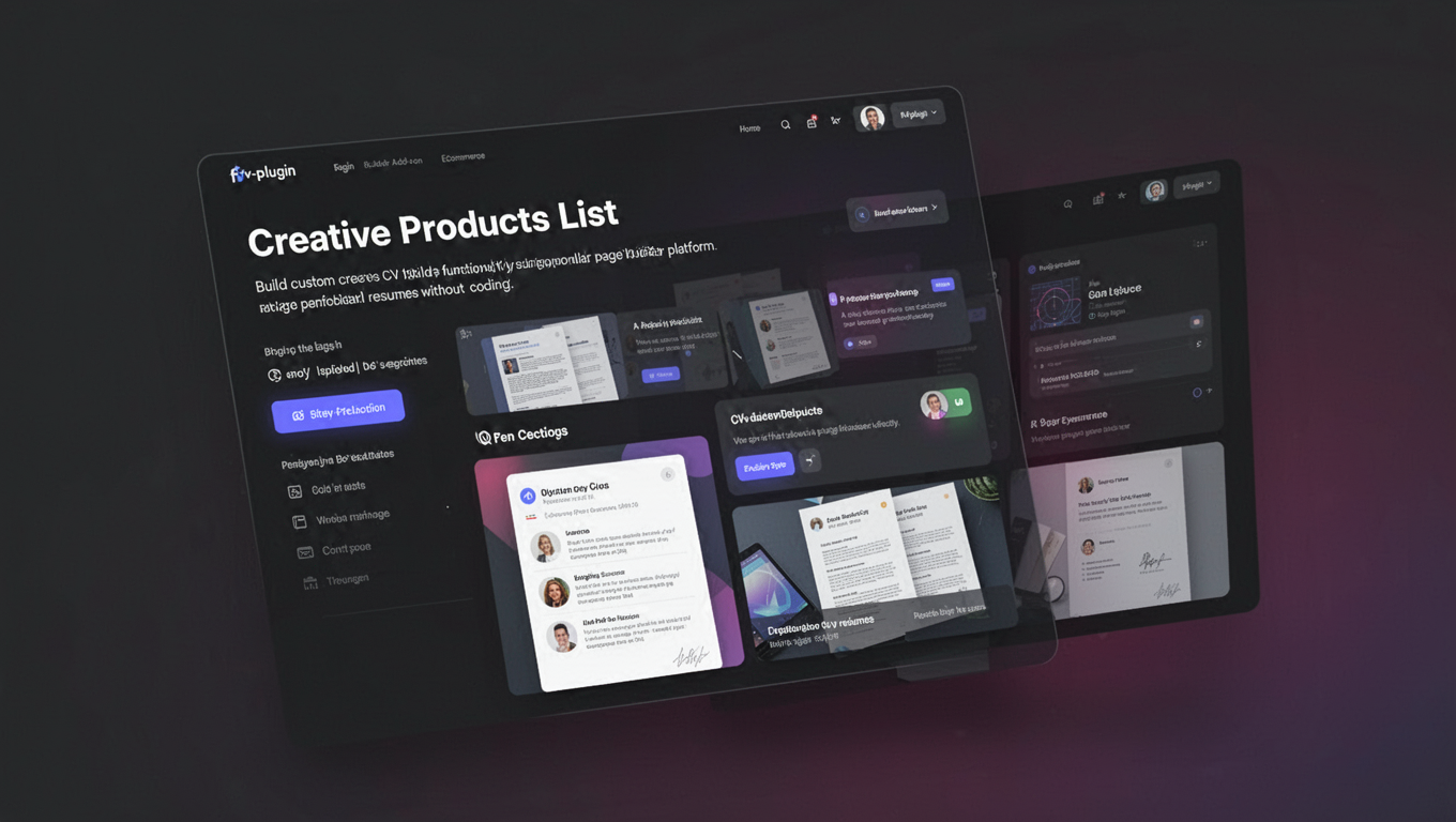 Preview of Creative Products List