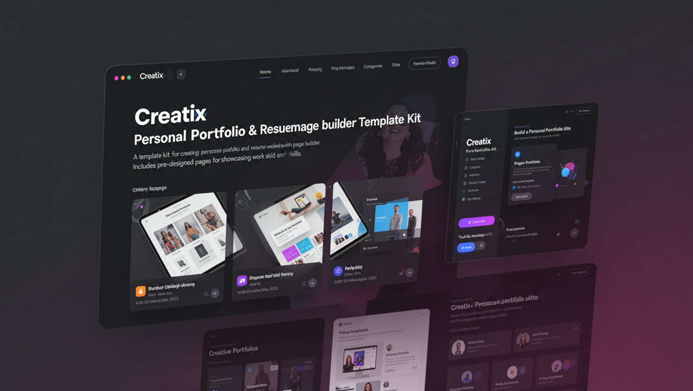 Preview of Creatix - Personal Portfolio & Resume Elementor Template Kit