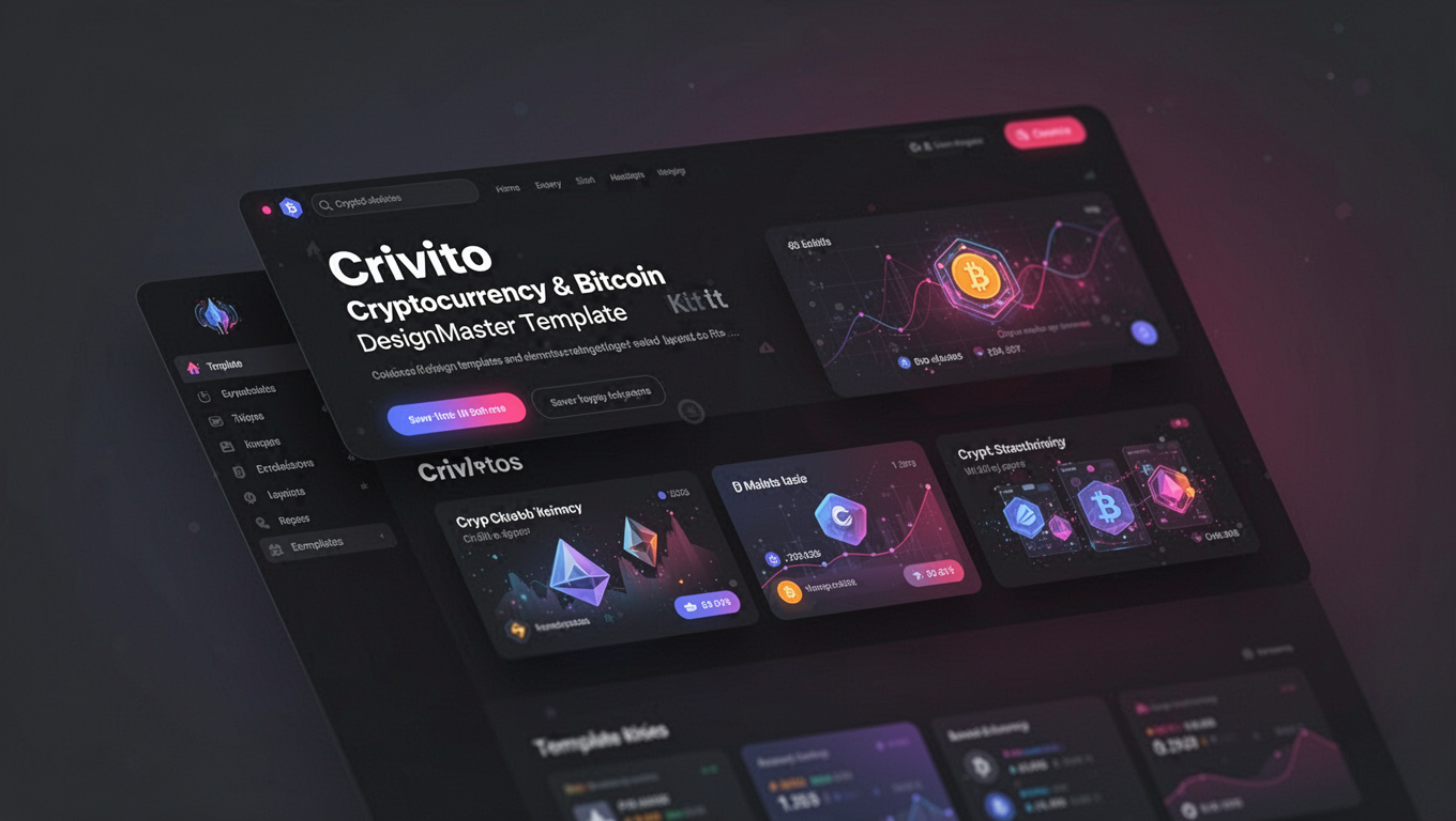 Preview of Crivto - Cryptocurrency & Bitcoin DesignMaster Template Kit