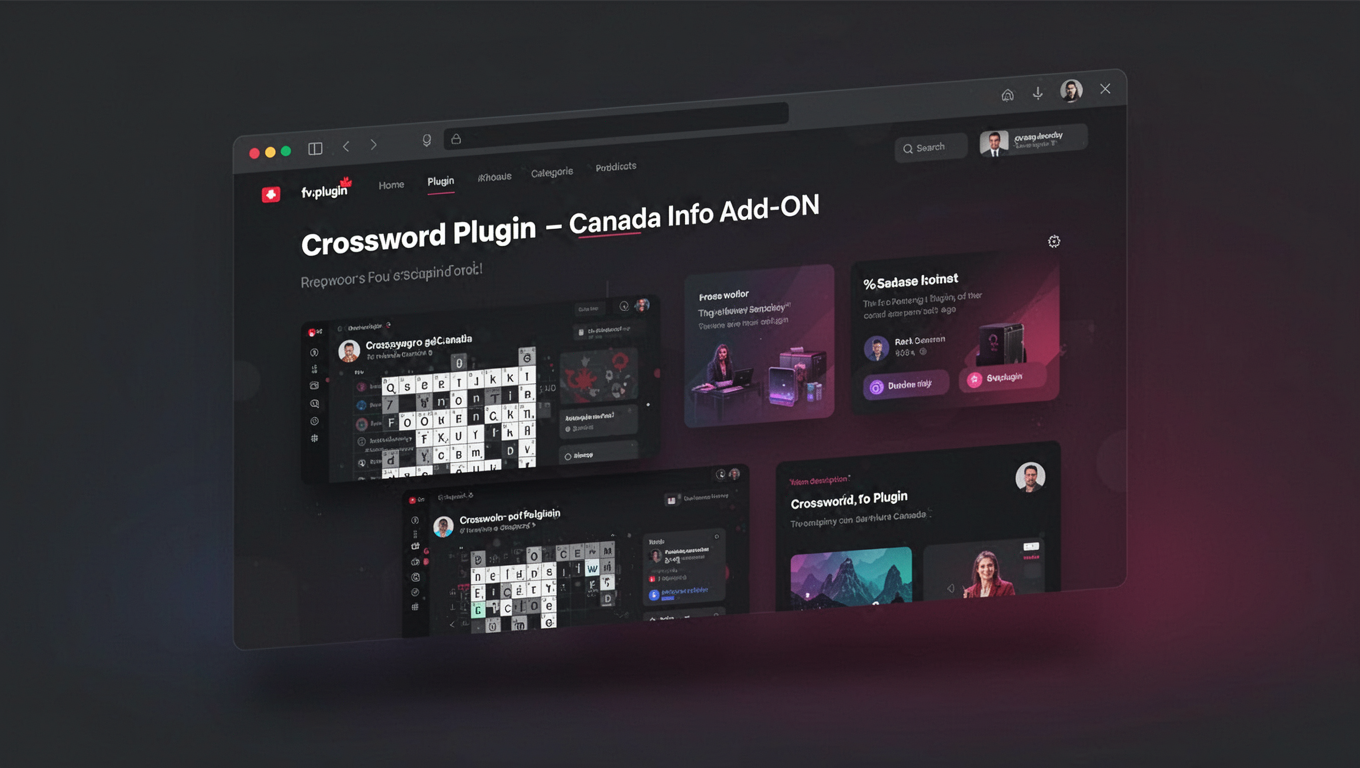 Preview of Crossword Plugin - Canada Info Add-ON