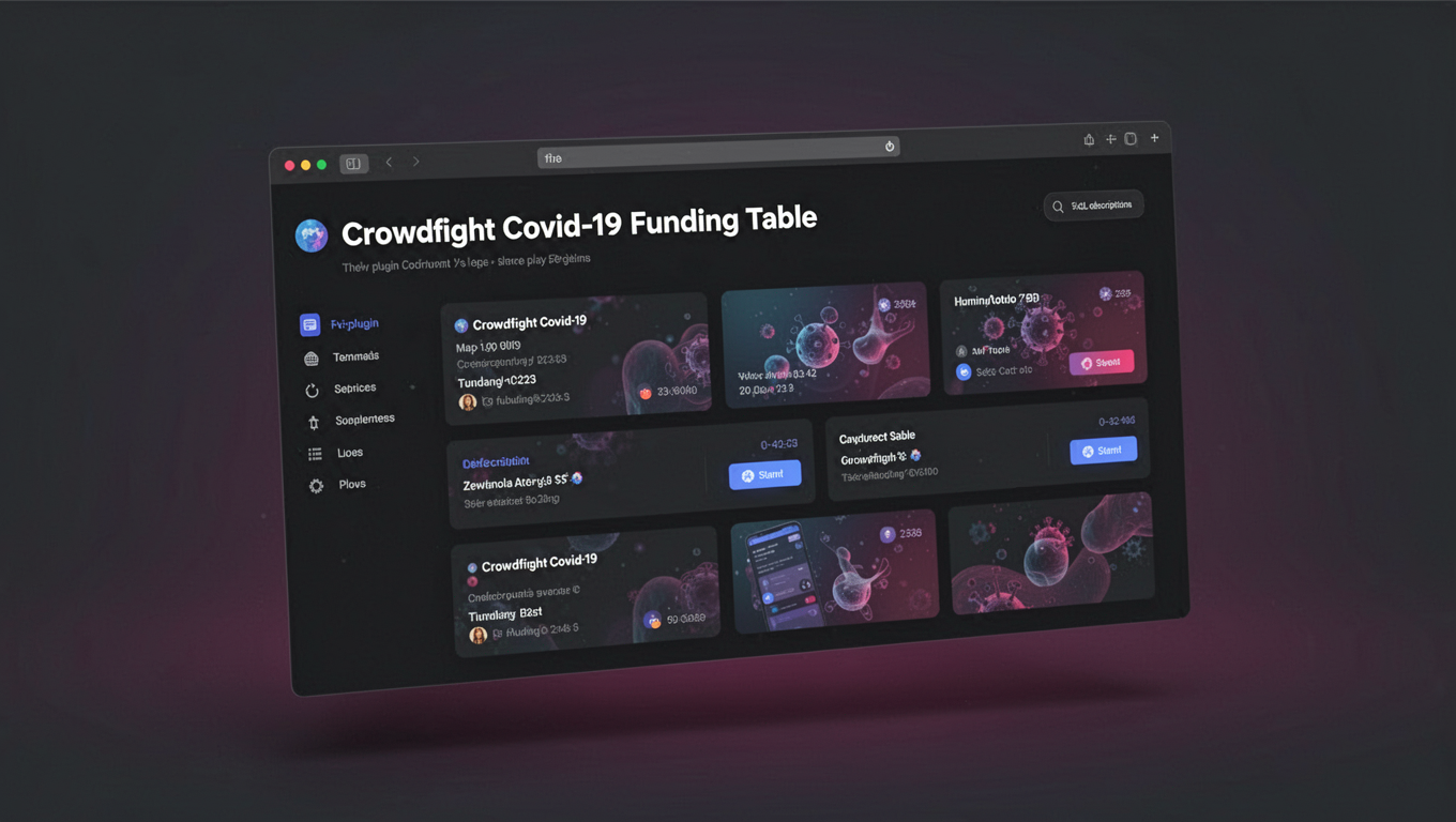 Preview of Crowdfight Covid-19 Funding Table