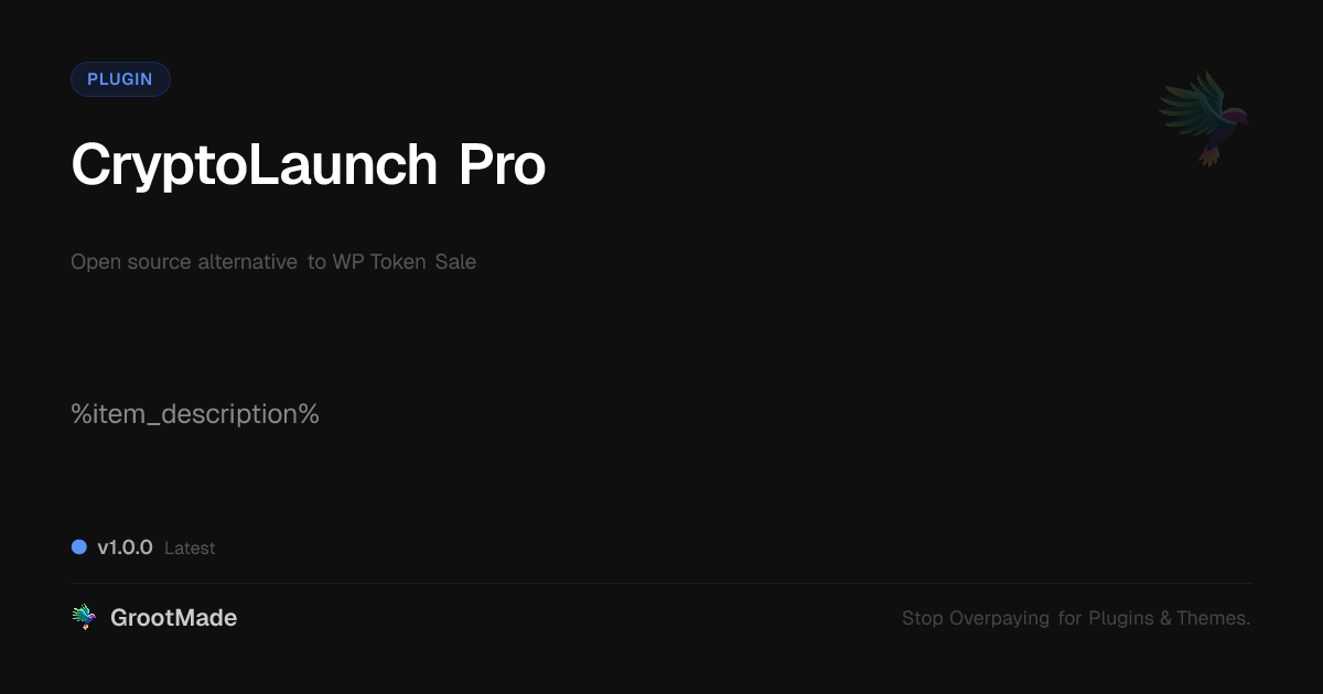 Preview of CryptoLaunch Pro