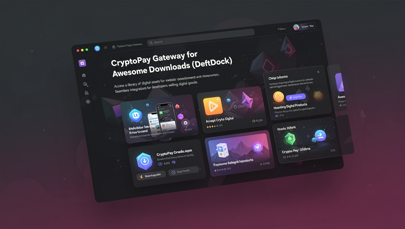 Preview of CryptoPay Gateway for Awesome Downloads (DeftDock)