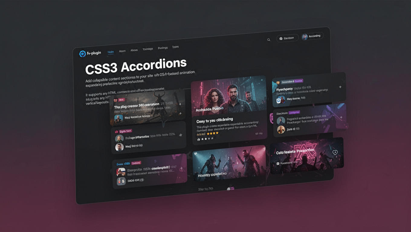 Preview of CSS3 Accordions