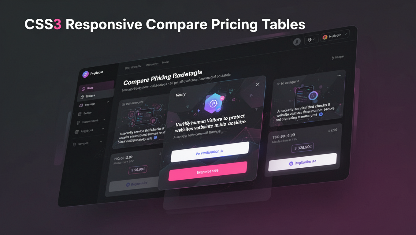 Preview of CSS3 Responsive Compare Pricing Tables