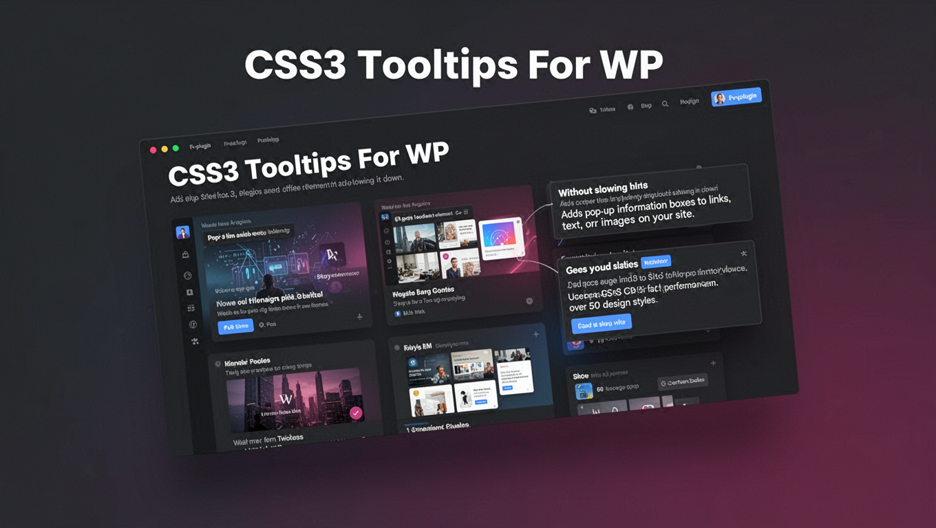 Preview of CSS3 Tooltips for WP