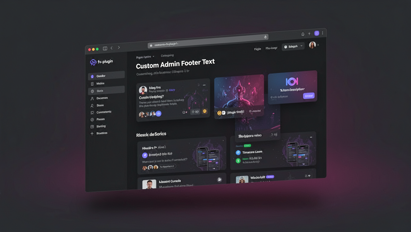 Preview of Custom Admin Footer Text
