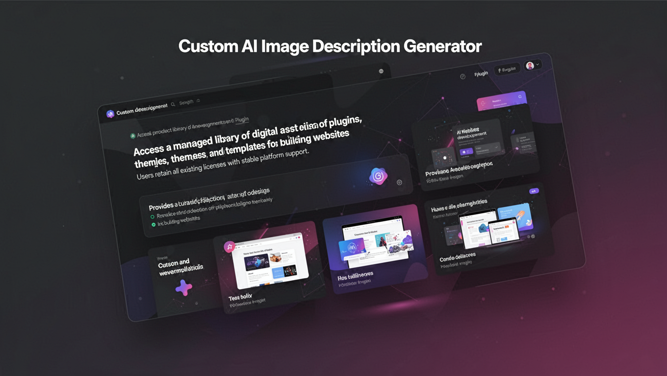 Preview of Custom AI Image Description Generator