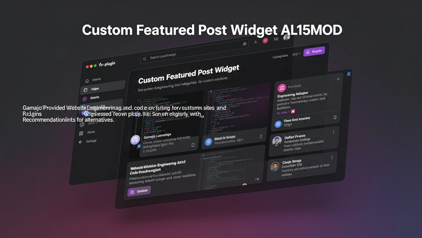 Preview of Custom Featured Post Widget AL15MOD