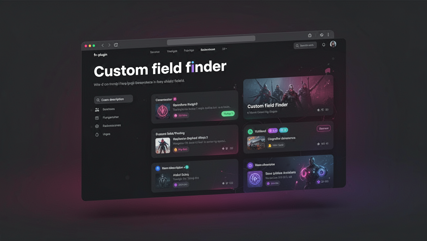 Preview of Custom field finder