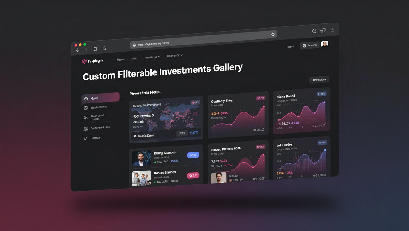 Preview of Custom Filterable Investments Gallery