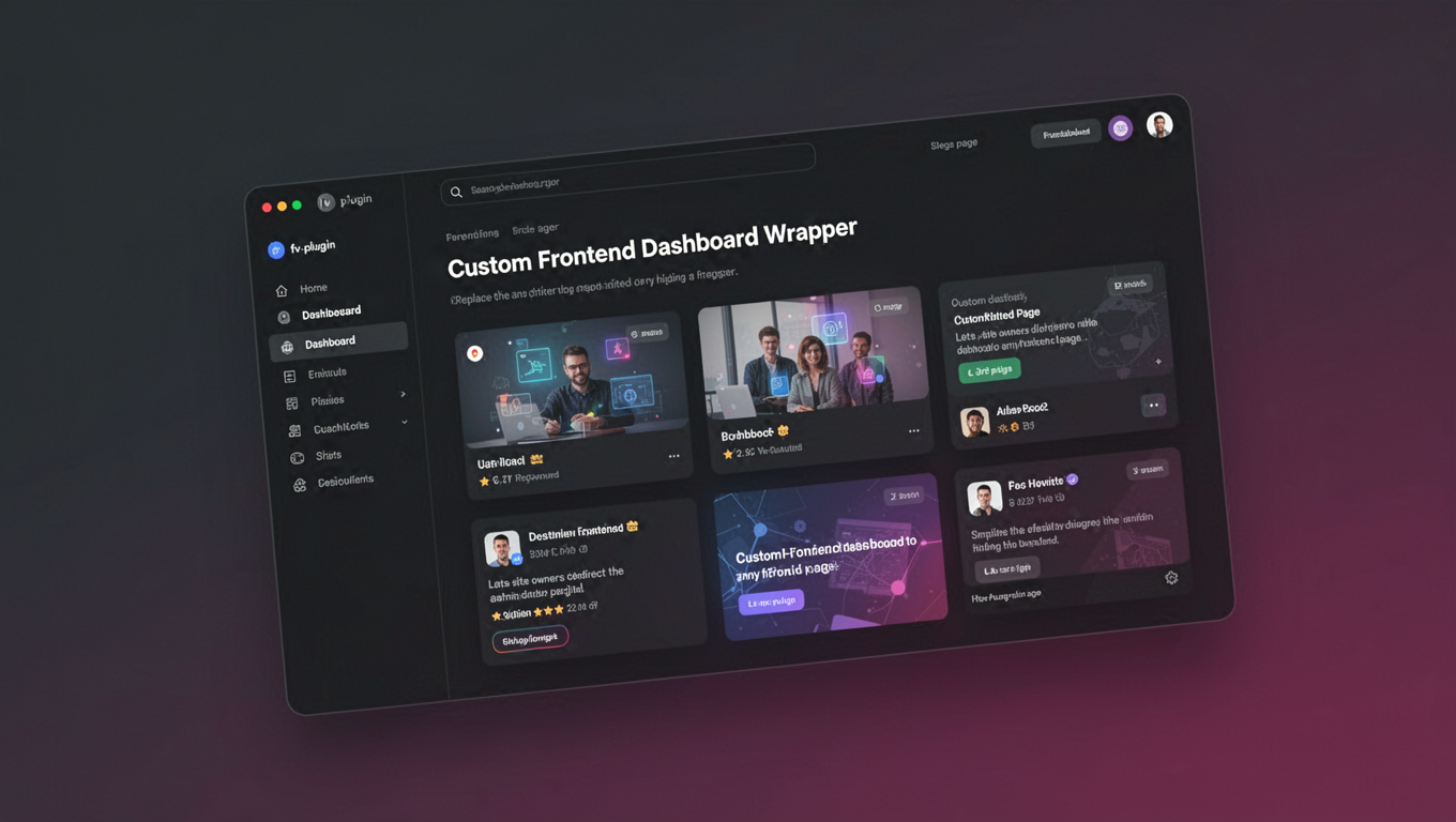 Preview of Custom Frontend Dashboard Wrapper