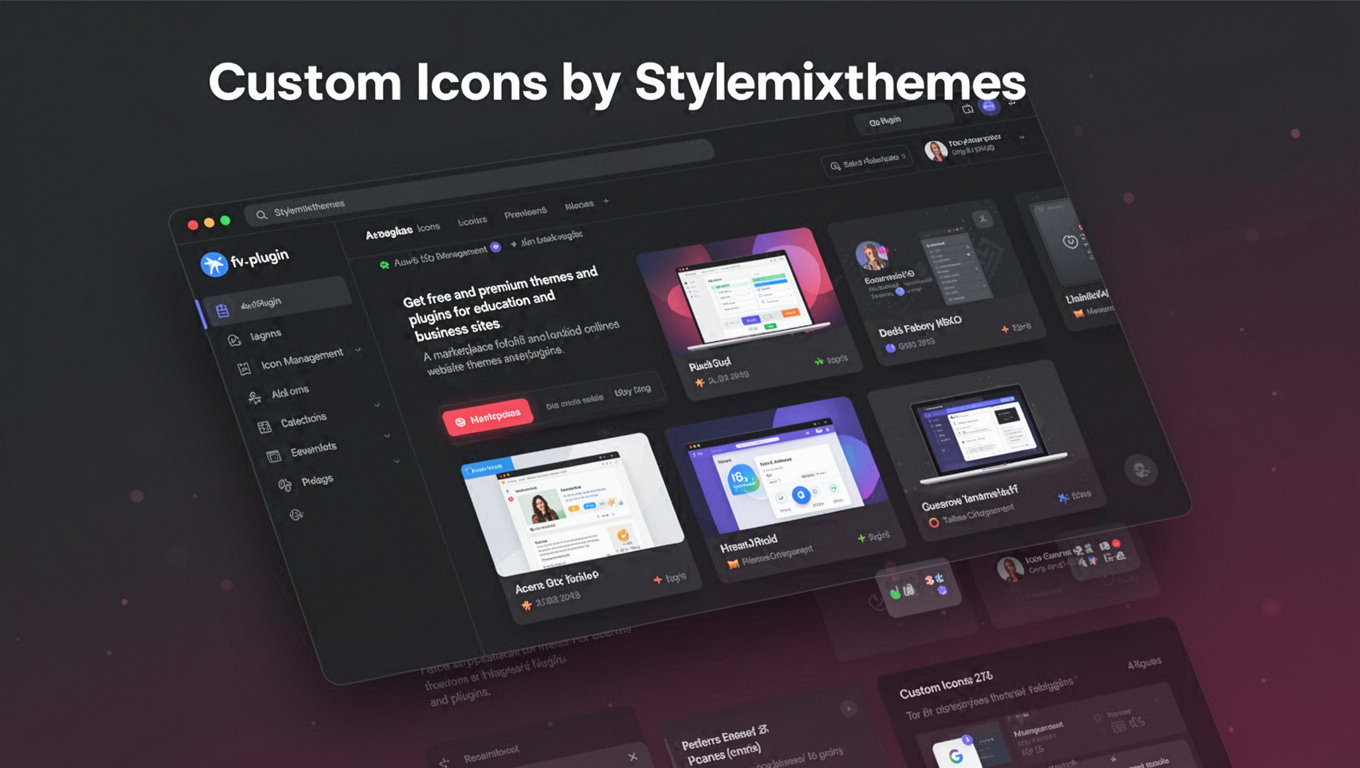 Preview of Custom Icons by Stylemixthemes
