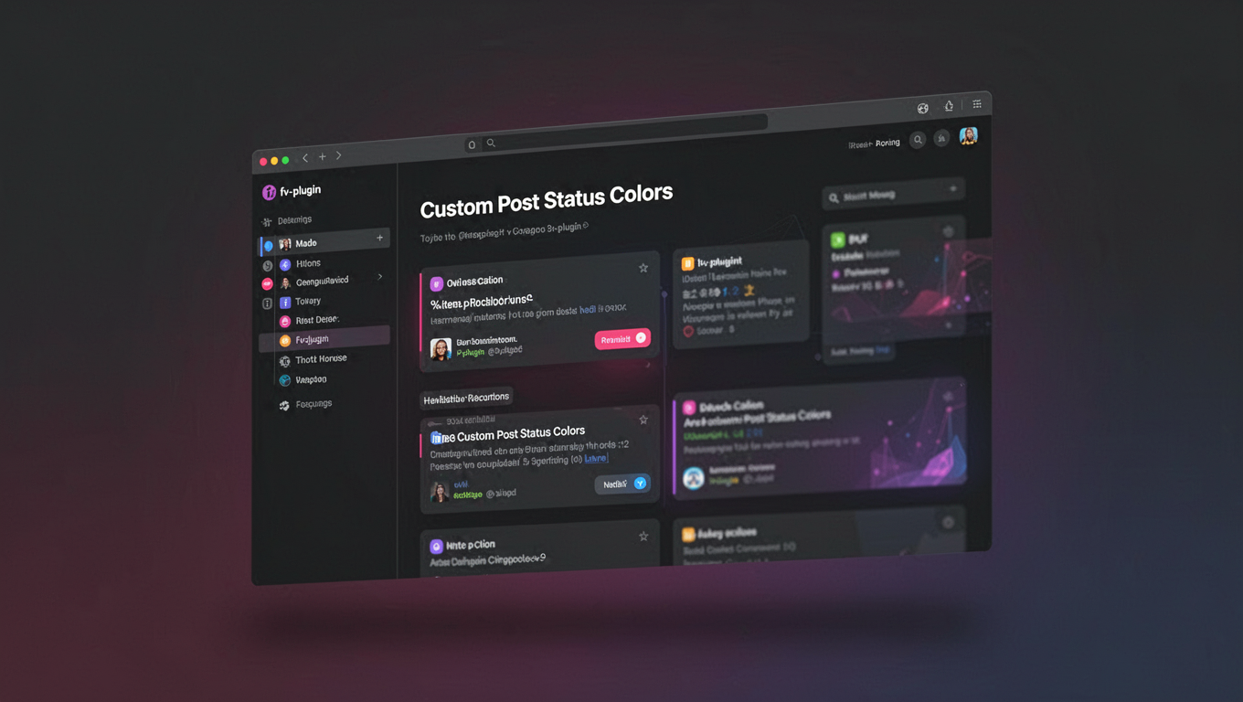 Preview of Custom Post Status Colors